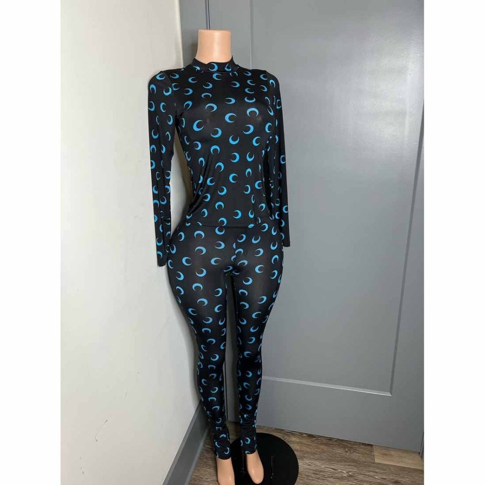 Black & Blue Crescent Moon Set